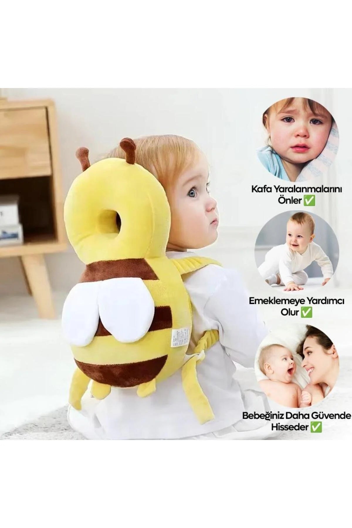 Bebek Baş Koruma Çantası Yastığı