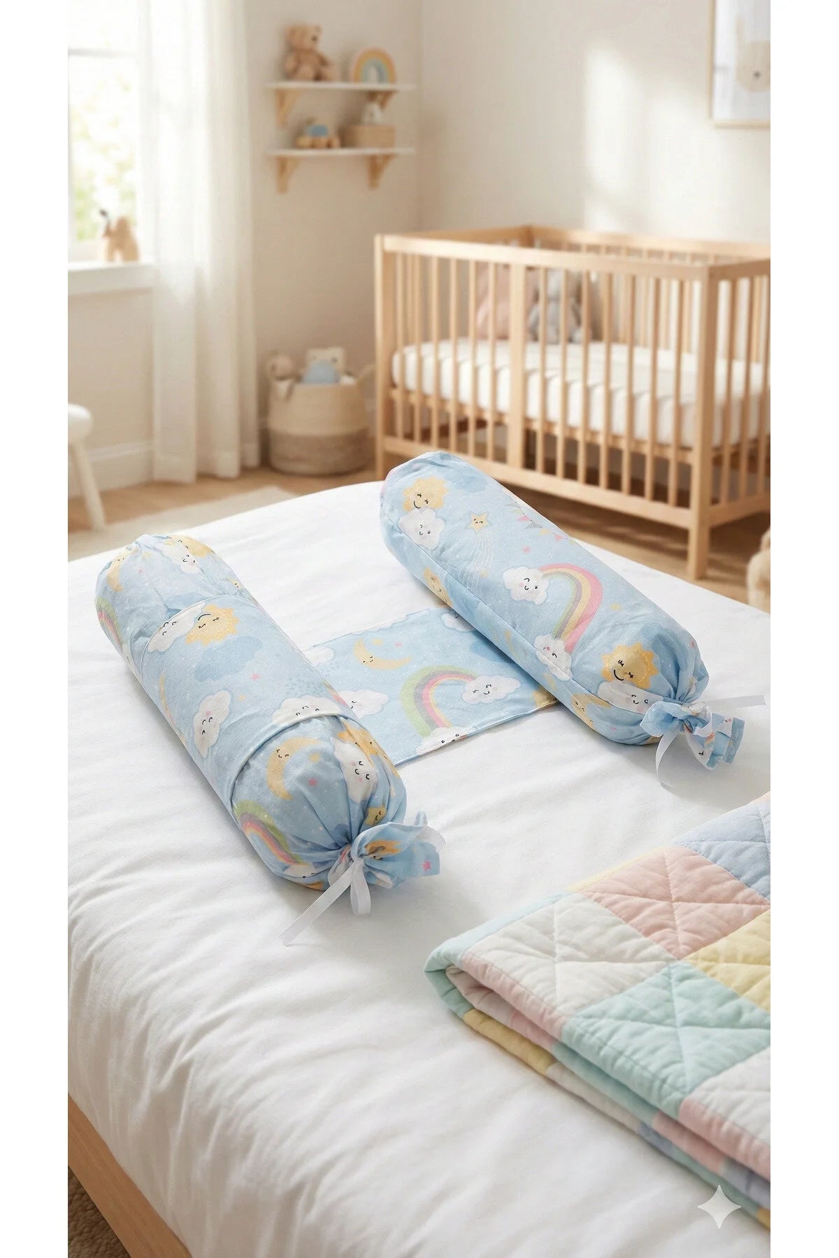 Bebek Yan Yatış Yastığı -Güvenli Uyku Desteği ve Dönmeyi Engelleyici